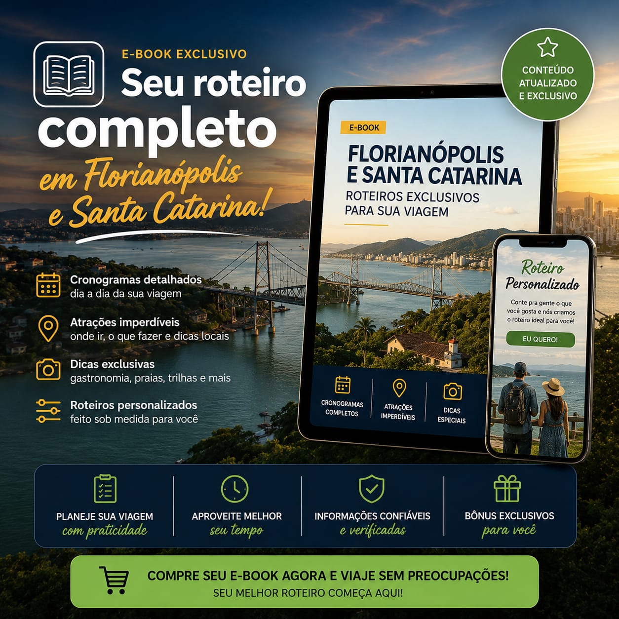 E-book Seu roteiro completo em Florianópolis e Santa Catarina